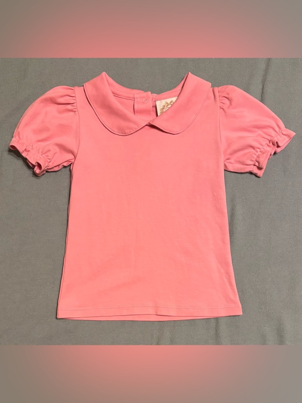 The Beaufort Bonnet Company Coral Pink Peter Pan Collar Top